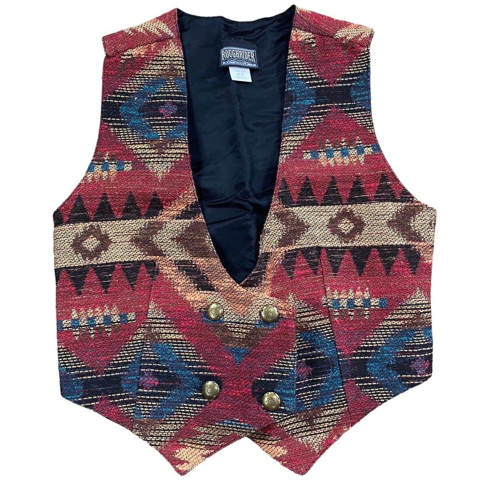 Boho Southwest Aztec Vest Size Small